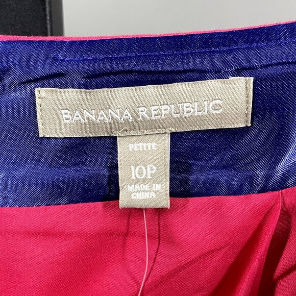NEW Banana Republic Skirt Womens 10 pink fit flare colorful preppy - Picture 2 of 9